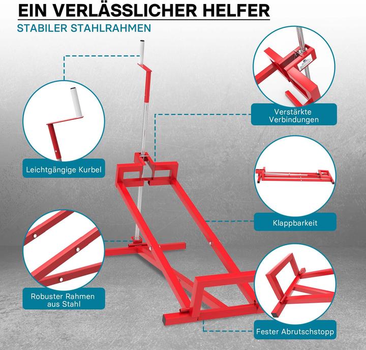 Produktbild Wiltec Hebevorrichtung Aufsitzmäher-, Rasentraktor-Heber 115x50x20cm 250kg verstellbar (Rasentraktor, Traktorzubehör)