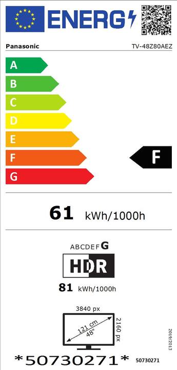 Energy Label Panasonic TV-48Z80AEZ (48", LS48, OLED, 4K, 2024)