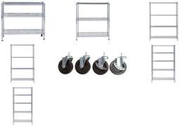 Immagine prodotto Alba Creation set di ruote per scaffalature multifunzionali MOBI 4 ruote set di ruote con 4 ruote gli scaffali del