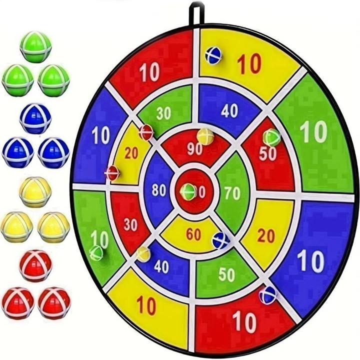 Produktbild PhoneLook Zielscheibe für Wurfspiel Ball-Dart mit klebrigen Bällen in zufälliger Farbe für drinnen und drausse