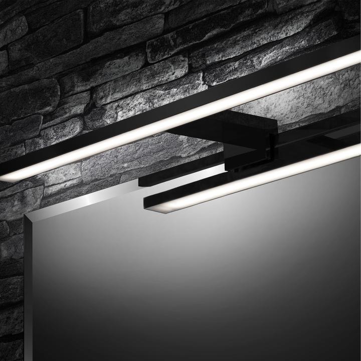 Actual product image Briloner LED mirror light, black, 1xLED platinum/8W (780 lm)