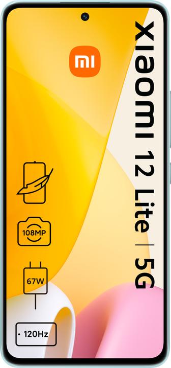 Produktbild Xiaomi 12 Lite 5G (256 GB, Lite Green, 6.55", Dual SIM, 108 Mpx, 5G)