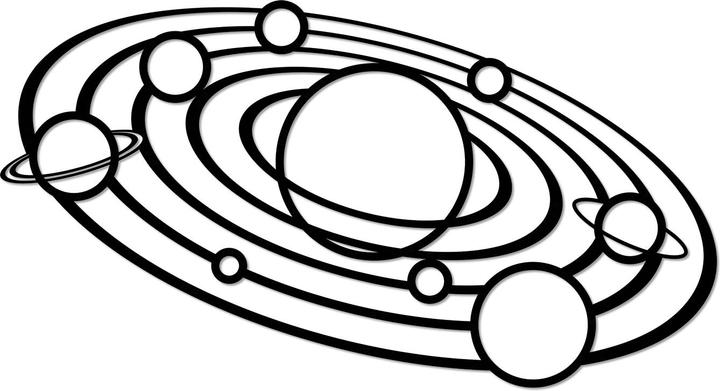 Actual product image Eco Wood Art Solar system (80 x 36 cm)