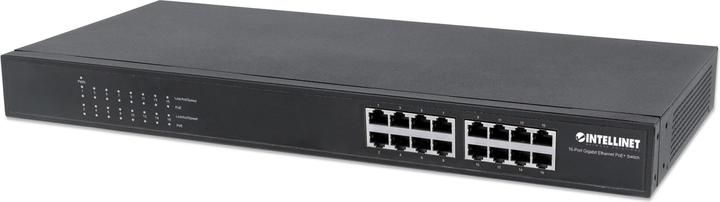 Produktbild Intellinet 16-Port Gigabit Ethernet PoE+ Switch Endspan, 48,26cm 19 Zoll Rackmount (16 Ports)