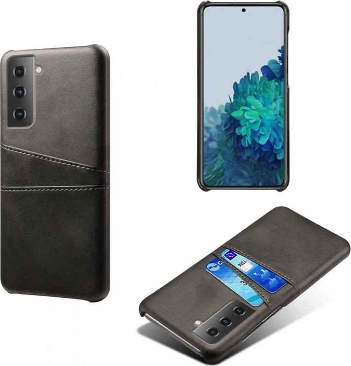 Produktbild Screenguard Samsung Galaxy S21 CardCaddy Leder Backcase mit Kartenfächern (Samsung Galaxy S21+)