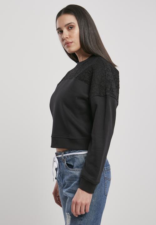 Produktbild Urban Classics Ladies Short Oversized Lace Inset Crew (L)