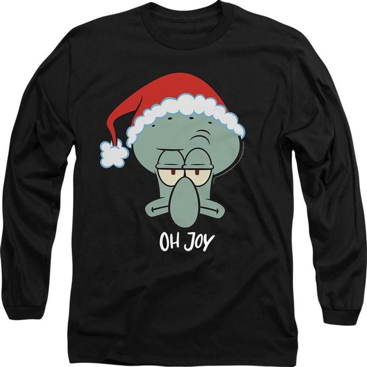 Actual product image Spongebob Squarepants Unisex Adult Joy Squidward Christmas T-Shirt (M)