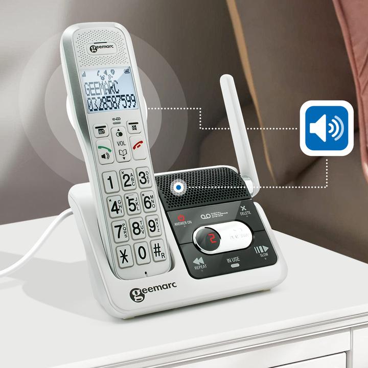 Actual product image Geemarc AMPLIDECT 595 U.L.E Cordless telephone with answering machine