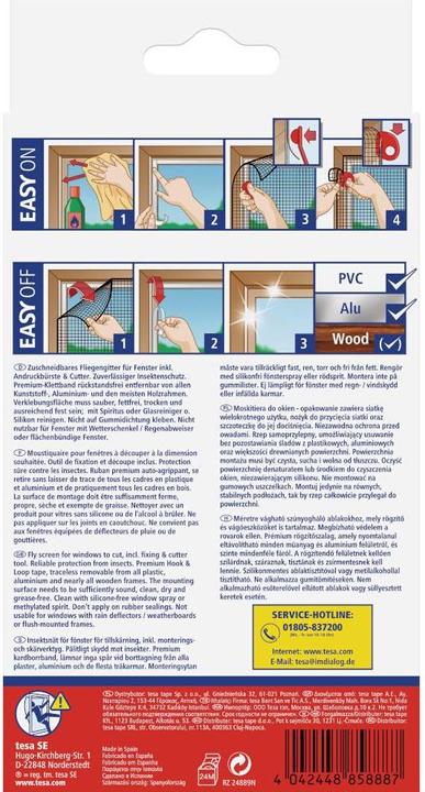 Actual product image tesa Insect screen COMFORT for windows, with Velcro tape, self-adhesive, without drilling (170 x 180 cm)