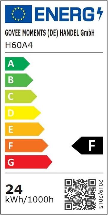 Label énergétique Govee Deckenleuchte 30 cm, 24 W, 2400 lm, RGBWW (2400 lm)