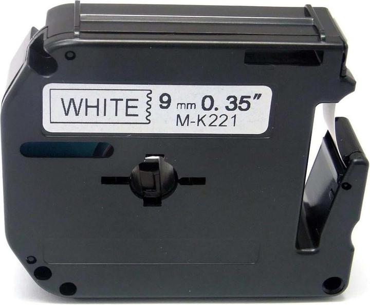 Produktbild Brother MK-221BZ DirectLabel schwarz auf weiss 9mm x 8m Schwarz Weiss P-Touch M 9-12mm (0.90 cm, Weiss)