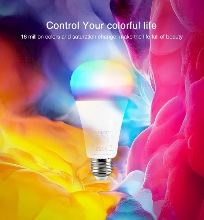 Produktbild Milight Zigbee 3.0 LED Birne RGB+KW/WW 12W (E27, 12 W, 1300 lm, 1 x, F)