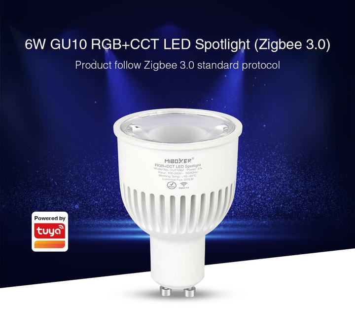 Produktbild Milight Zigbee 3.0 Smart LED Spot GU10 RGB+KW/WW 6W (GU10, 6 W, 550 lm, 1 x, E)