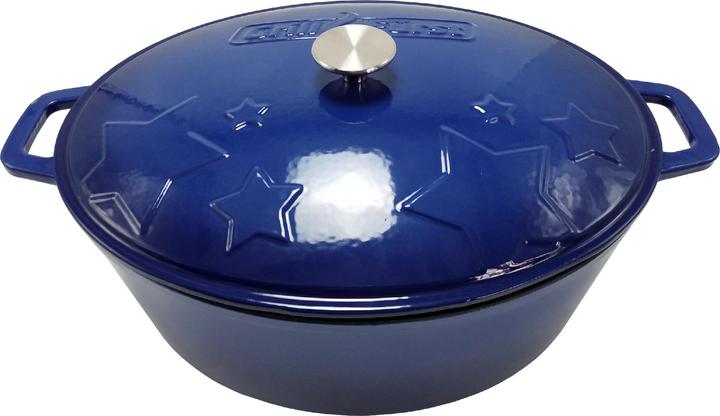 Immagine prodotto Grillfürst Pentola a stella Dutch Oven / girarrosto in ghisa - smaltata - XL - blu
