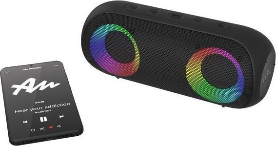Image du produit Audictus aud Speakers Aurora 14 W, Waterproof, Bluetooth, RGB, Portable, Black, 90 dB (20 h, Fonctionnement sur secteur)
