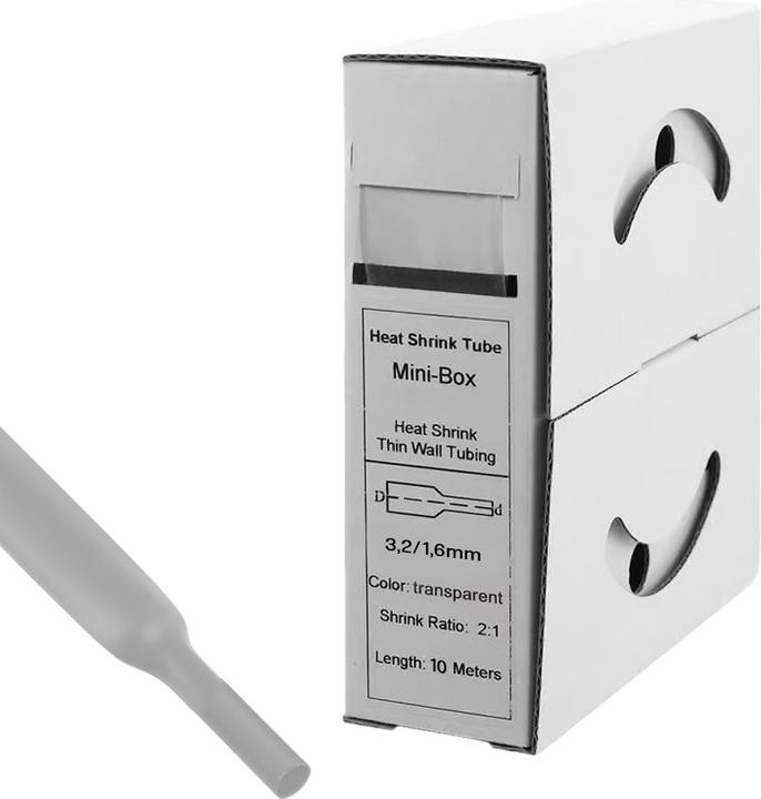 Immagine prodotto Offgridtec Tubo termorestringente trasparente 3,2 mm > 1,6 mm