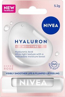 Actual product image NIVEA Hyaluron Lip Moisture Plus Sheer Rose Moisturising Lip Balm 5.2G