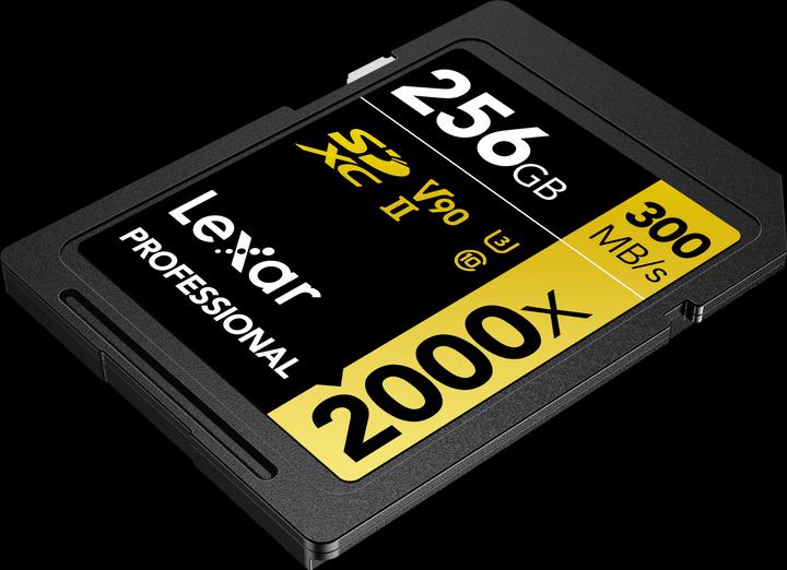 Actual product image Lexar Professional Gold Series (256 GB, SDXC, U3, UHS-II)
