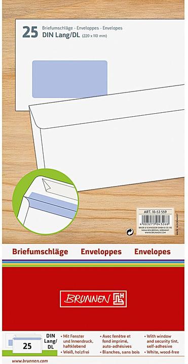 Immagine prodotto Busta (110 x 220 mm, 25 x)