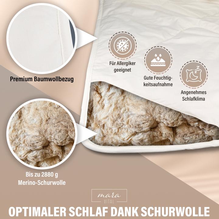 Actual product image Mara Vital Virgin wool blanket (1 g, 160 x 210 cm)