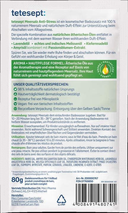 Immagine prodotto Tetesept Bustina di sali da bagno antistress (80 ml, Sali da bagno)