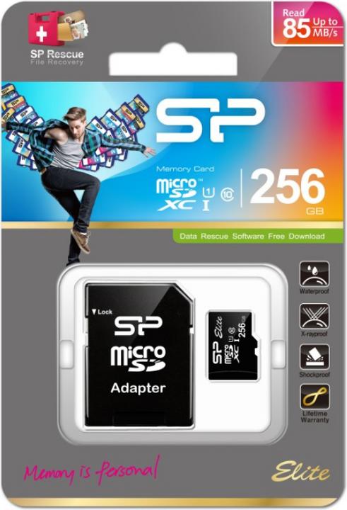 Image du produit Silicon Power d'élite (256 Go, microSDXC, U1, UHS-I)