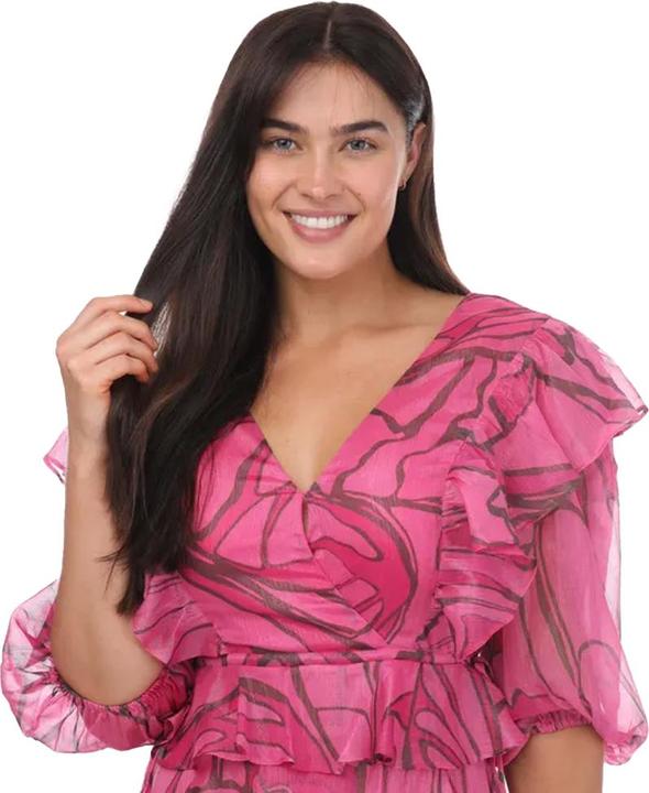 Actual product image Ted Baker Womens/Ladies Victoir Printed Ruffles Pinafore Dress (32 D)
