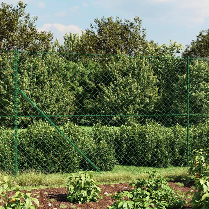 Immagine prodotto VidaXL Maschendrahtzaun mit Bodenflansch Grün 1,8x10 m, Farbe