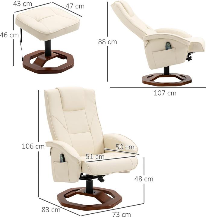Produktbild Jamb Massagesessel mit Fussstütze