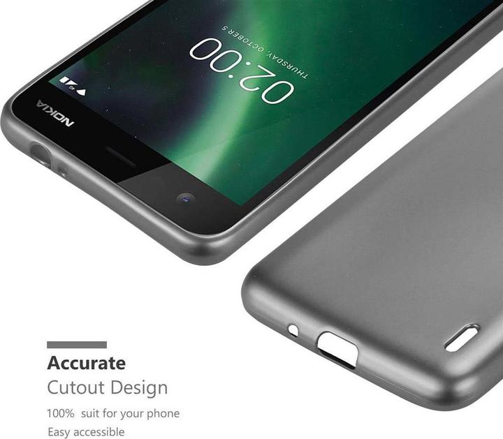 Actual product image Cadorabo TPU Matt Metallic Cover (Nokia 2)