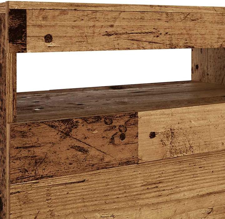 Image du produit VidaXL TV Schrank Lowboard Fernsehschrank Fernsehtisch mit LED Altholz-Optik (120 x 35 x 40 cm)