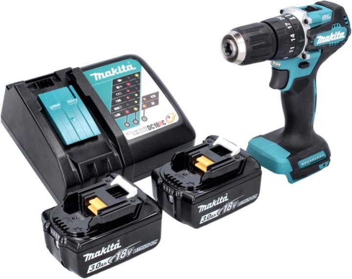 Actual product image Makita DHP 487 RF Battery impact drill 18 V 40 Nm Brushless + 2x rechargeable battery 3.0 Ah + charger (Rechargeable battery operated)