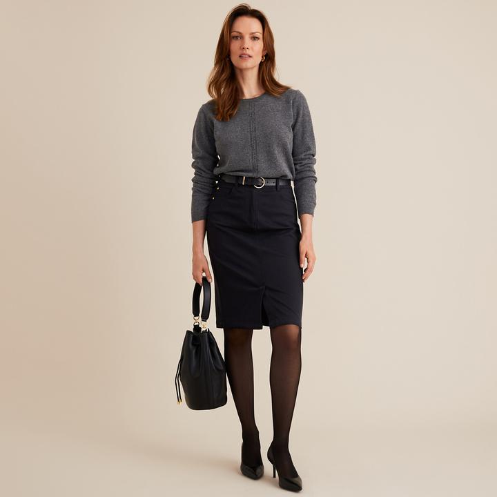 Produktbild Anne Weyburn Gerader Rock aus Baumwollstretch (44)