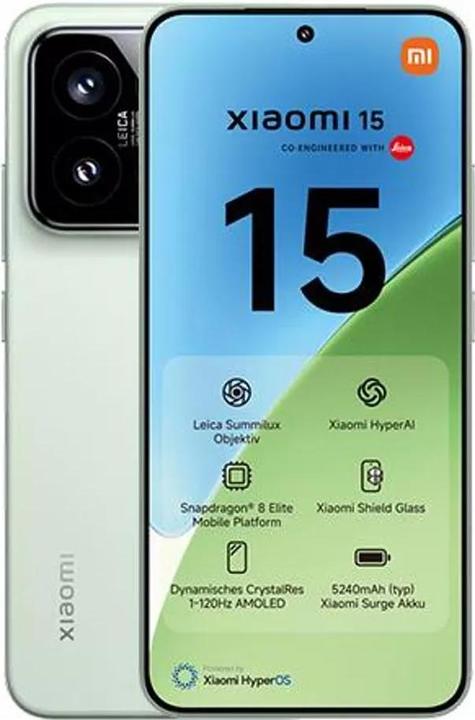 Immagine prodotto Xiaomi 15 (256 GB, Verde, 6.34", Doppia SIM, 50 Mpx, 5G)