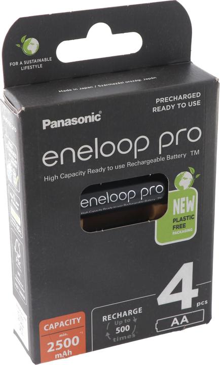 Actual product image Sanyo Eneloop HR-3UWXA, AA NiMH 2500mAh, 4-pack (4 pcs., AA, 2500 mAh)