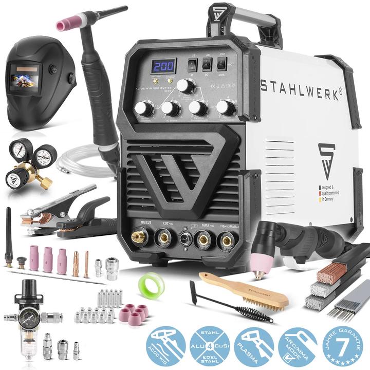 Actual product image Stahlwerk Welding machine AC DC Wig 200 ST IGBT with plasma cutter, fully equipped