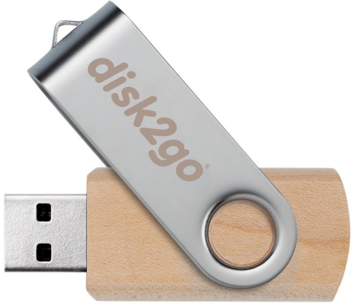 Image du produit Disk2go bois (8 Go, USB-A, USB 2.0)