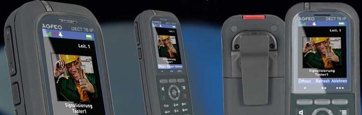 Image du produit Agfeo DECT 78 IP - Téléphone IP - Gris - Combiné sans fil - Bureau/Banc - IP65 - 249