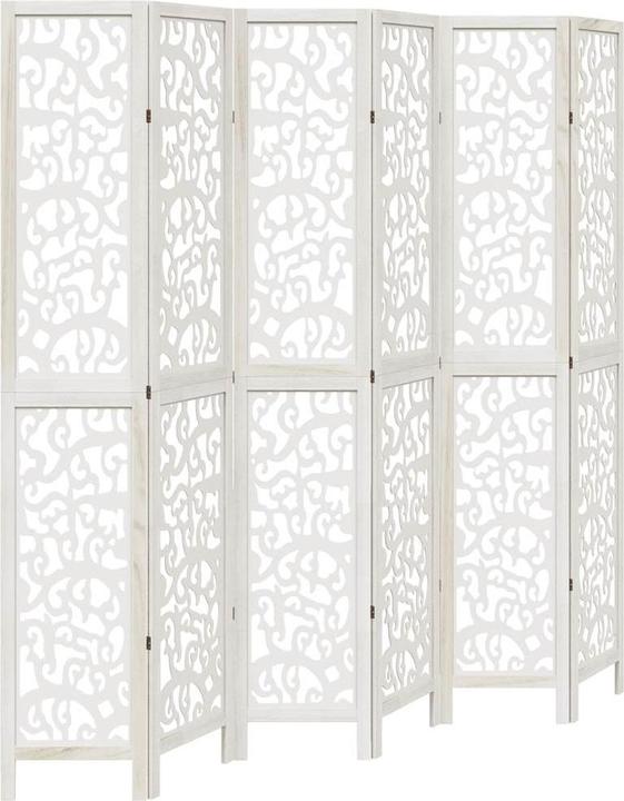 Immagine prodotto VidaXL Parete divisoria per ambienti 6 pezzi in legno massiccio bianco paulownia
