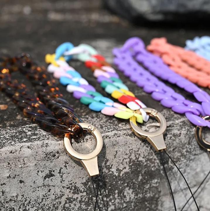 Produktbild PhoneLook Universalarmband Befestigung für Schale/Gabel Telefon bunte Kette (Kunststoff)