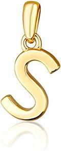 JVD Minimalist Gold Plated Letter "S" Pendant SVLP0948XH2GO0S