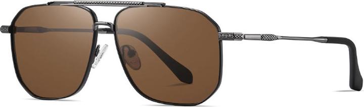 Produktbild Techsuit - Sunglasses Polarized (8538) - for Men, with UV Protection, Metal - Gun Color / Brown