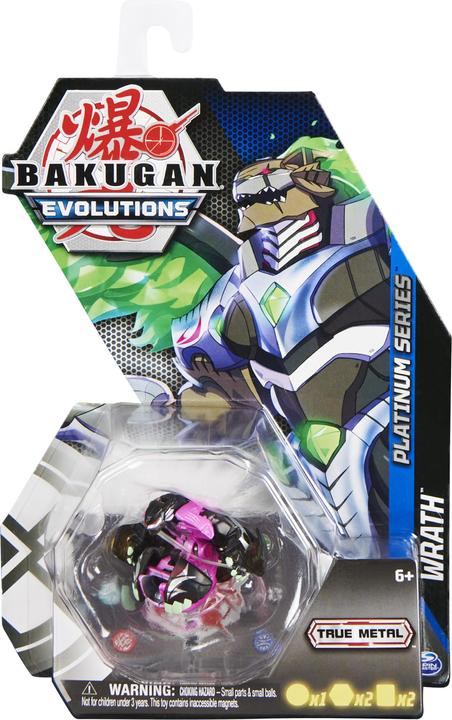 Produktbild Spin Master Bakugan Evolutions, Wrath, Platinum Series True Metal, 2 BakuCores und Charakterkarte