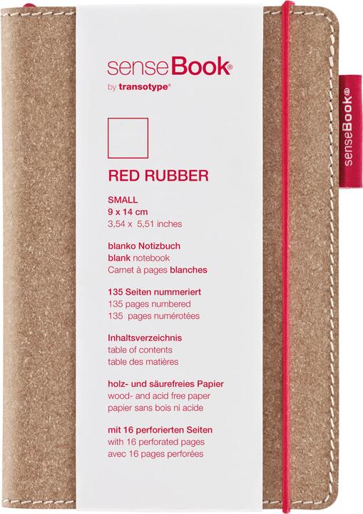 Transotype senseBook RED RUBBER (A6, Blanko, Harter Einband)
