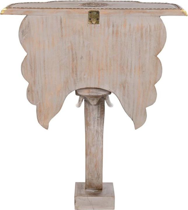 Produktbild DKD Home Decor Console Elephant White Grey Golden Brass Mango wood 80 x 30 x 96 cm