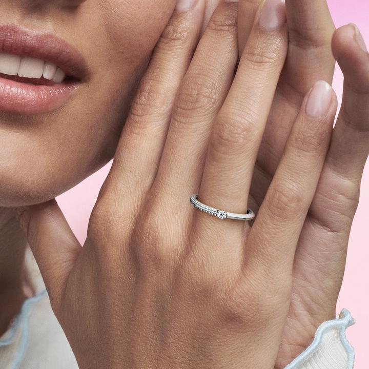 Immagine prodotto Pandora ME Anello doppio Pavé e Bianco (52, 925 Argento)