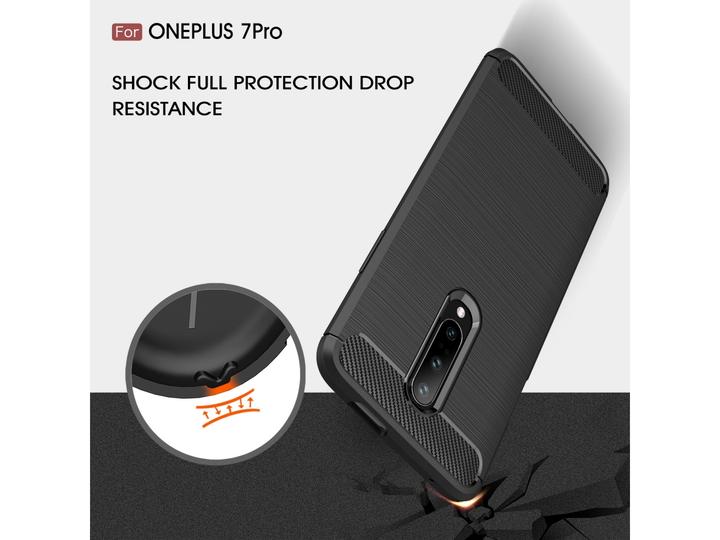 Produktbild Screenguard OnePlus 7 Pro Hülle Carbon Brushed Soft TPU (OnePlus 7 Pro)