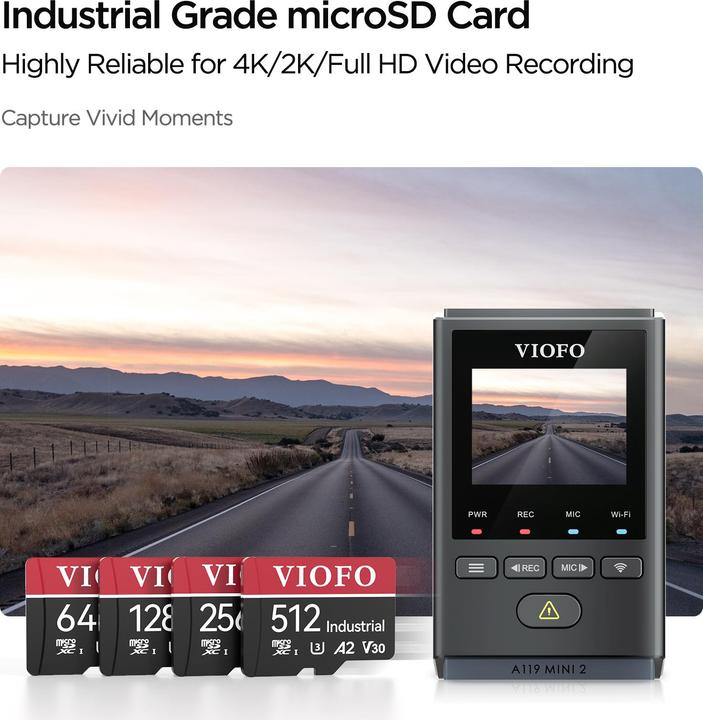 Produktbild Viofo 512GB SD card (512 GB, microSDXC, U3, UHS-I)