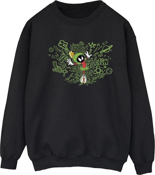 Actual product image Looney Tunes Womens/Ladies ACME Doodles Marvin Martian Sweatshirt (S)