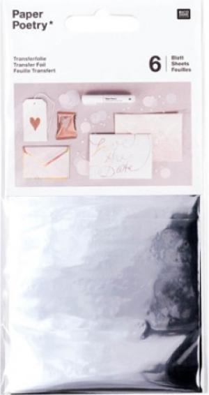 Produktbild Rico Design Transferfolie 9x15cm silber (6 x)